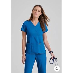 Grey's Anatomy Blue Short Sleeve Women's Top
